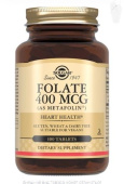 Солгар Фолат 400 мкг метафолин 100 шт. таблетки массой  250 мг solgar vitamin and herb сша