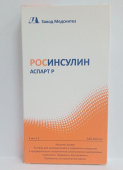 Росинсулин Аспарт Р 100 ме/мл 3м л 5 шт. раствор для внутривенного и подкожного введения в шприц-ручках в Москве оптом купить