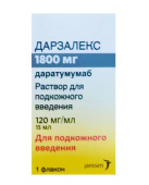 Дарзалекс 120 мг/мл 15 мл (1800 мг) 1 шт. (Даратумумаб) раствор для подкожного введения купить, оптом, цена, доставка, отзывы, Дарзалекс 120 мг/мл 15 мл (1800 мг) 1 шт. (Даратумумаб) раствор для подкожного введения инструкция по применению