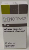 Гиотриф 20 мг 30шт. таблетки купить, оптом, цена, доставка, отзывы, Гиотриф 20 мг 30шт. таблетки инструкция по применению