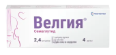 Велгия 2,4 мг/доза 3 мл (Семаглутид) раствор для подкожного введения (в комплекте с иглами - 5 шт.)  в Москве оптом купить Велгия 2,4 мг/доза 3 мл (Семаглутид) раствор для подкожного введения (в комплекте с иглами - 5 шт.)  в Москве оптом купить