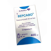 Версаво 25 мг/мл 16 мл 1 шт. (400 мг) (Бевацизумаб) концентрат для приготовления раствора для инфузий купить, оптом, цена, доставка, отзывы, Версаво 25 мг/мл 16 мл 1 шт. (400 мг) (Бевацизумаб) концентрат для приготовления раствора для инфузий инструкция по применению