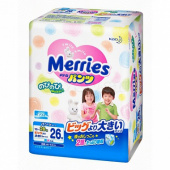 Merries Трусики-подгузники 15-28 кг 26 шт купить, в Москве, оптом, цена, инструкция по применению, аналоги