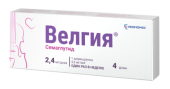 Велгия 2,4 мг/доза 3 мл (Семаглутид) раствор для подкожного введения (в комплекте с иглами - 5 шт.)  в Москве оптом купить