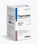 Пертувиа 420 мг/ 14 мл (Пертузумаб) концентрат для приготовления раствора для инфузий купить, оптом, цена, доставка, отзывы, Пертувиа 420 мг/ 14 мл (Пертузумаб) концентрат для приготовления раствора для инфузий инструкция по применению