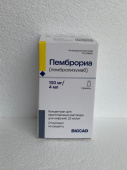 Пемброриа 25 мг/мл 4 мл (100 мг) 1 шт. (Пембролизумаб) концентрат для приготовления раствора для инфузий, на курс 200 мг необходимо купить, оптом, цена, доставка, отзывы, Пемброриа 25 мг/мл 4 мл (100 мг) 1 шт. (Пембролизумаб) концентрат для приготовления раствора для инфузий, на курс 200 мг необходимо инструкция по применению