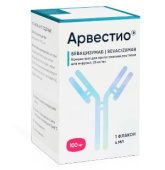 Арвестио 25 мг/мл 4 мл (Бевацизумаб) концентрат для приготовления инъекционного раствора  купить, оптом, цена, доставка, отзывы, Арвестио 25 мг/мл 4 мл (Бевацизумаб) концентрат для приготовления инъекционного раствора  инструкция по применению