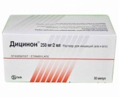 Дицинон 125 мг/мл 2 мл 1 шт. раствор в Москве оптом купить