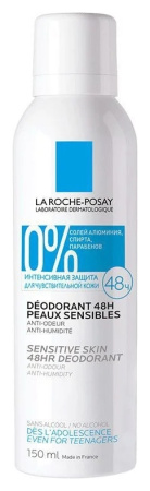 Ля Рош Позе дезодорант-спрей физиологический для чувствительной кожи 48 ч 150 мл La roche-posay deodorant по цене 1 200 руб. купить в Москве оптом