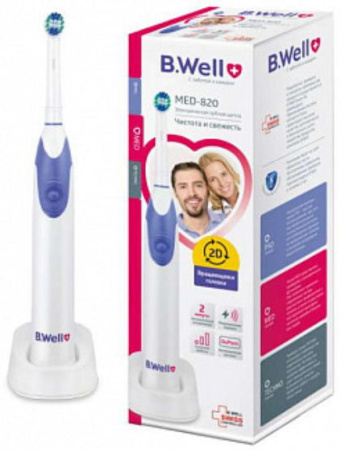 Би велл зубная щетка электрическая pro-820 с 2 насадками по цене 2 192 руб. купить в Москве оптом