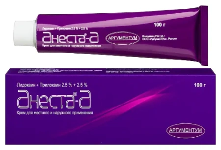 Анеста-а  2,5 %+2,5 % крем для местного и наружного применения 100 гр