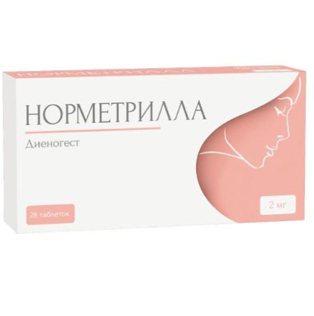Норметрилла 2 мг 28 шт. (Диеногест) таблетки по цене 7 121 руб. купить в Москве оптом