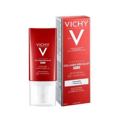 Виши лифтактив крем для лица коллаген специалист SPF 25 50 мл Vichy Liftactiv Collagen Specialist по цене 1 350 руб. купить в Москве оптом