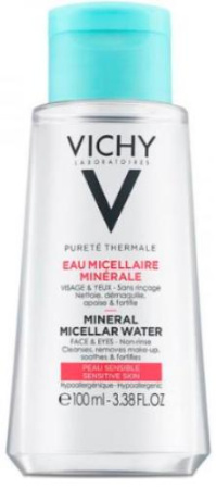 Виши Пюрте Термаль вода мицеллярная с минералами для чувствительной кожи 100 мл Vichy Purete Thermale по цене 620 руб. купить в Москве оптом