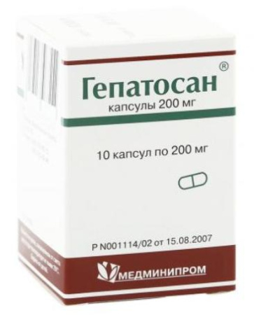 Гепатосан 200 мг   по цене 503 руб. купить в Москве оптом