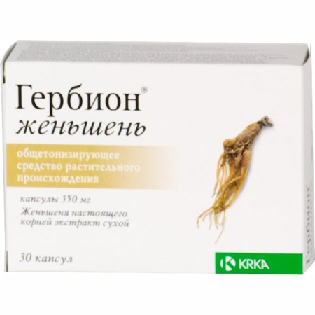 Гербион Женьшень по цене 243 руб. купить в Москве оптом